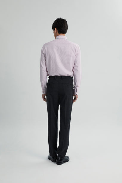 Coupe Cousu, Red, Double Collar Long Sleeve Shirt