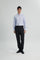 Coupe Cousu, Blue, Double Collar Long Sleeve Shirt