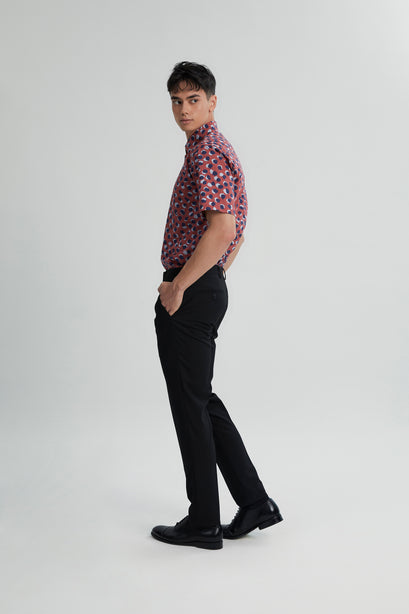 Coupe Cousu, Print, Short Sleeve Shirt