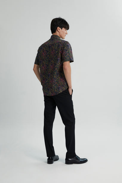 Coupe Cousu, Print, Short Sleeve Shirt