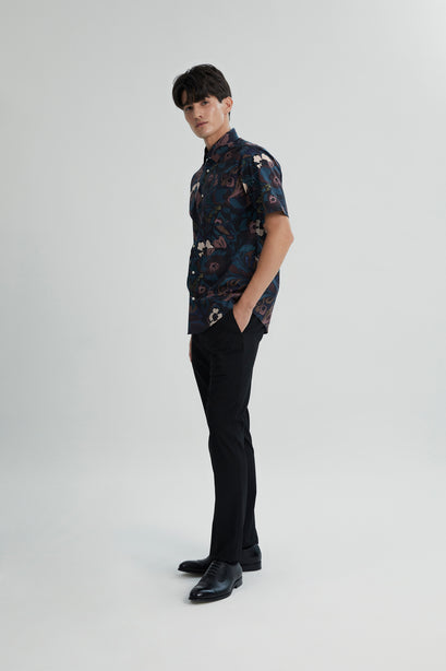 Coupe Cousu, Print, Short Sleeve Shirt