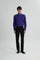 Coupe Cousu, Navy Blue Checks, Double Collar Long Sleeve Shirt