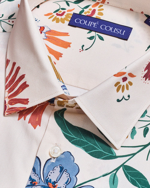 Coupe Cousu, Print, Short Sleeve Shirt