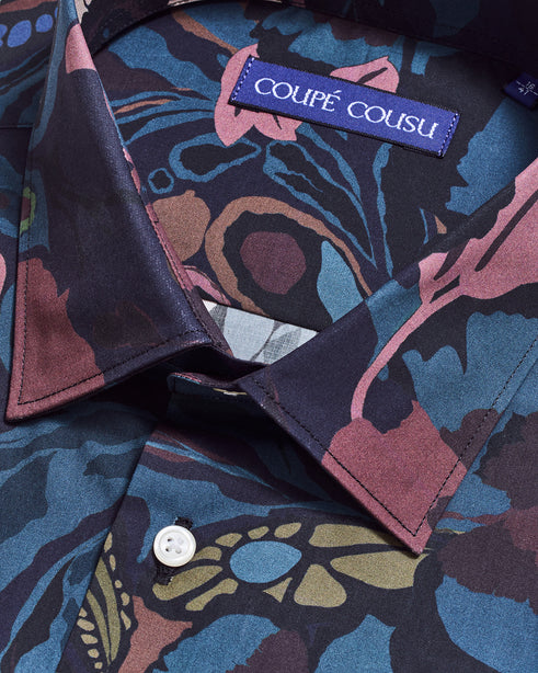 Coupe Cousu, Print, Short Sleeve Shirt
