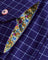 Coupe Cousu, Navy Blue Checks, Double Collar Long Sleeve Shirt