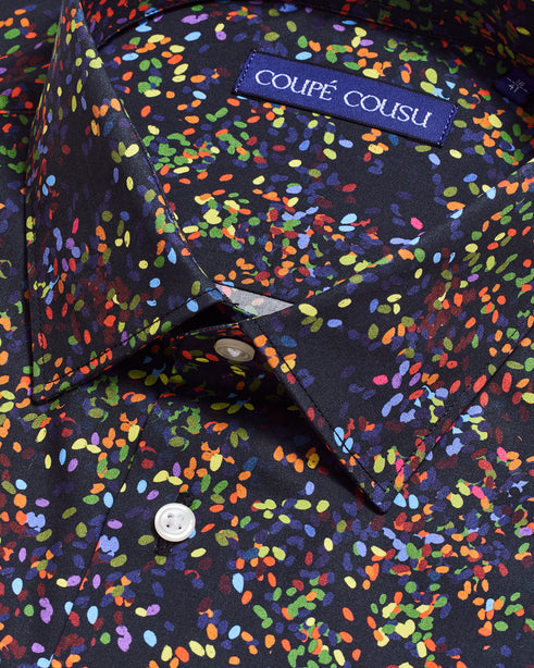 Coupe Cousu, Print, Short Sleeve Shirt