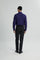 Coupe Cousu, Navy checks, Long Sleeve Shirt with Contrast Trim Fabric