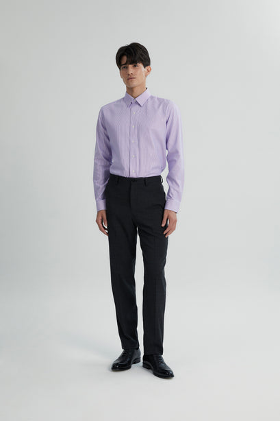 Coupe Cousu, Multi, Long Sleeve Shirt with Contrast Trim Fabric