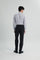 Coupe Cousu, Grey Checks, Long Sleeve Shirt with Contrast Trim Fabric