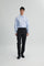 Coupe Cousu, Light Blue, Long Sleeve Shirt with Contrast Trim Fabric
