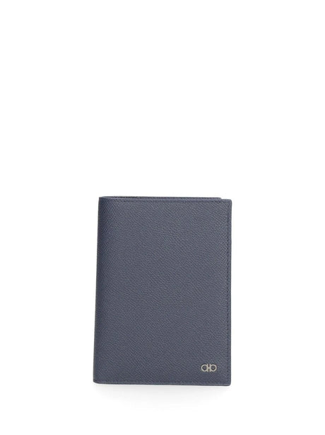 Ferragamo Gancini Compact Wallet - Blue