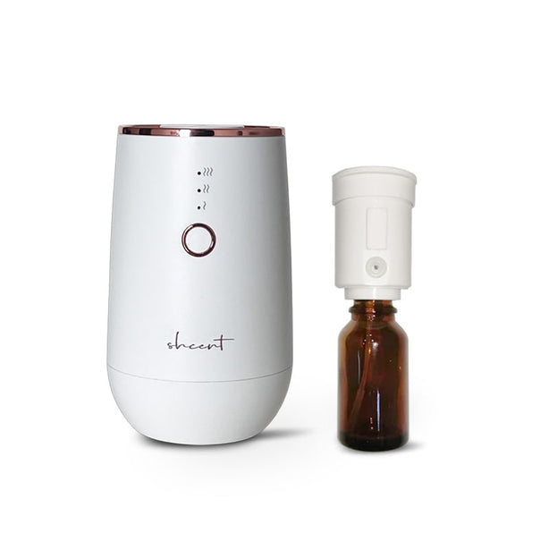 shcent Tranquil R | Rechargeable Aroma Nebulizer Diffuser | Waterless | For Home | Auto Off | 2 Free 10ml Hotel Essential Oils