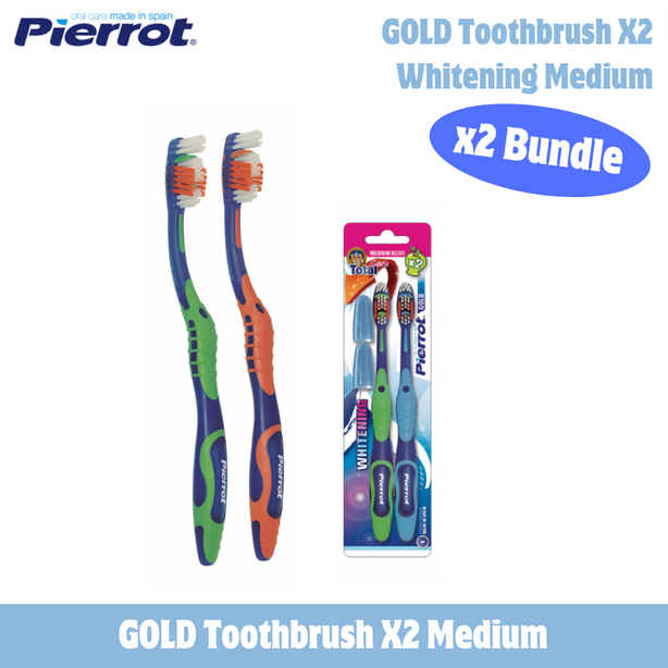 Pierrot Gold Toothbrush X2 (Bundle of 2)