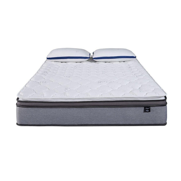 Somnuz® Comfort Night 12 Inch Water Repellent Teflon Fabric Latex Individual Pocketed Spring Mattress
