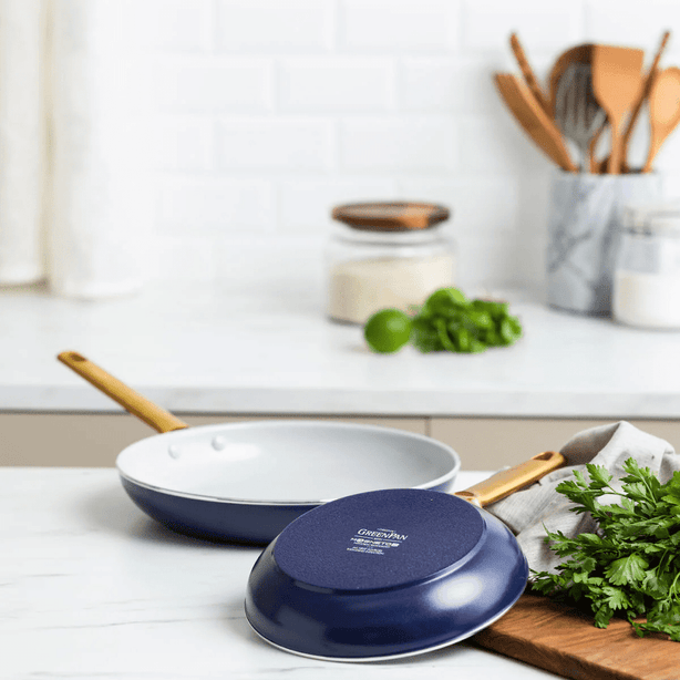 GreenPan Padova 24cm Ceramic Non-stick Frying Pan, Dark Blue [PFAS FREE]