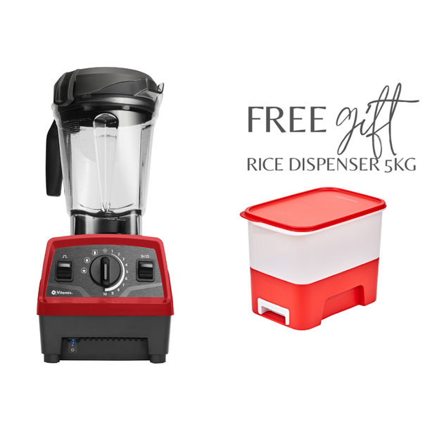 Vitamix Explorian Series E520 Blender (Red) + Tupperware 5kg Rice Dispenser