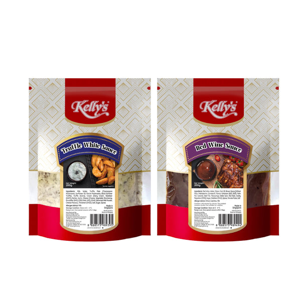 [Bundle of 2] Kelly's Truffle White/Red Wine Sauce 200g Chilled