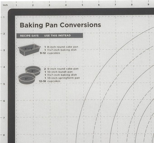 TrueBake Silicone Pastry Mat with Reference Marks - 25