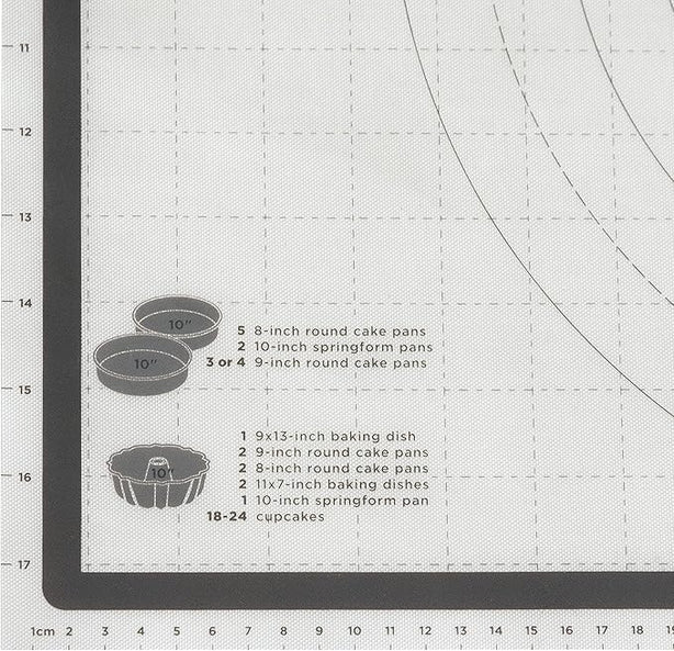 TrueBake Silicone Pastry Mat with Reference Marks - 25