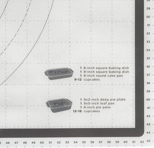 TrueBake Silicone Pastry Mat with Reference Marks - 25