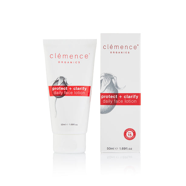 Clemence Organics Protect + Clarify Daily Face Lotion 50ml