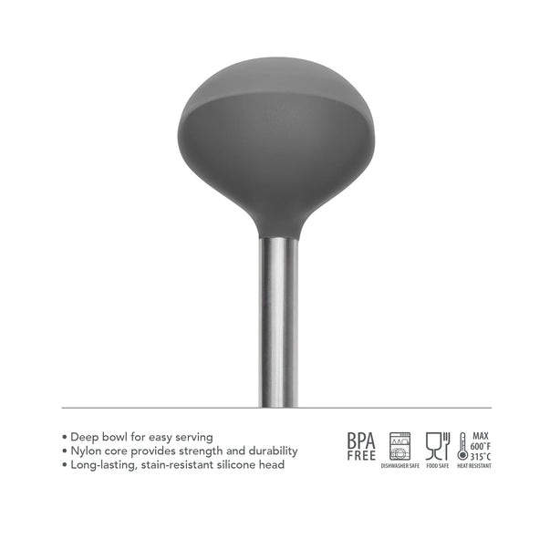 Elements Stainless Steel Handled Ladle