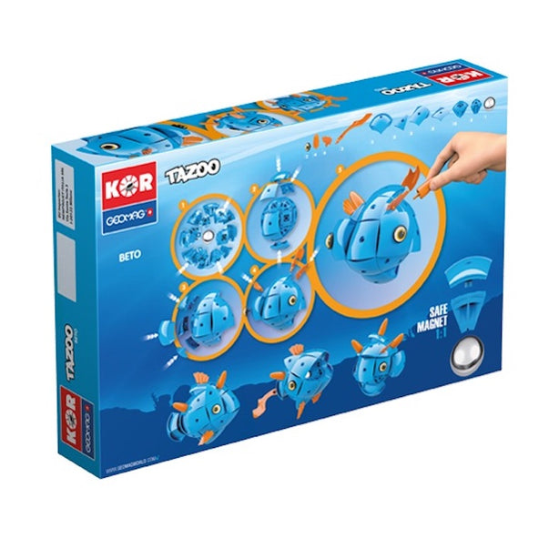 Geomag Kor Tazoo Beto Blue Magnetic Construction Toy Set (68pcs)