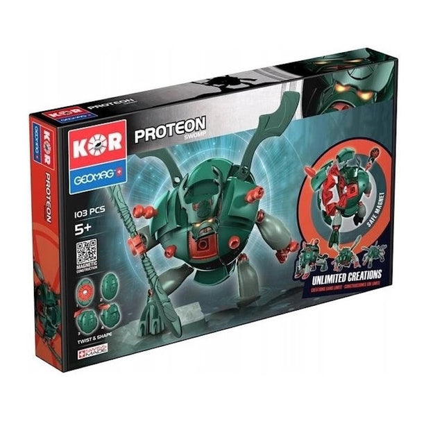 Geomag Kor Proteon Swomp Green/Red Magnetic Construction Toy Set (103pcs)