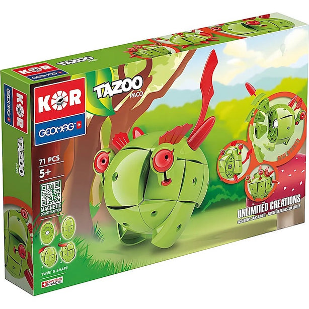 Geomag Kor Tazoo Paco Green Magnetic Construction Toy Set (71pcs)