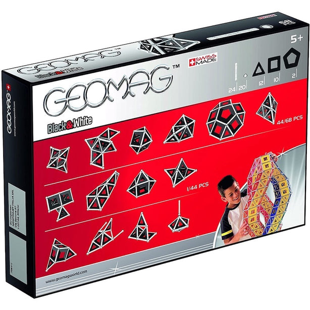 Geomag Black & White Magnetic Construction Toy Set (68pcs)