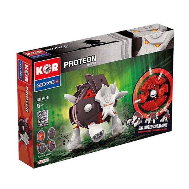 Geomag Kor Proteon Taurex Purple/White Magnetic Construction Toy Set (68pcs)