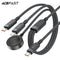 Acefast C6-11 USB-C 3-in-1 100W Intelligent Balance Charging Data Cable (0.8m + 0.4m) - Black