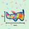 Colourful design Dog Squeaker Toy. Durable Oxford Material. Tough. Dog Toy, Chewing Toy
