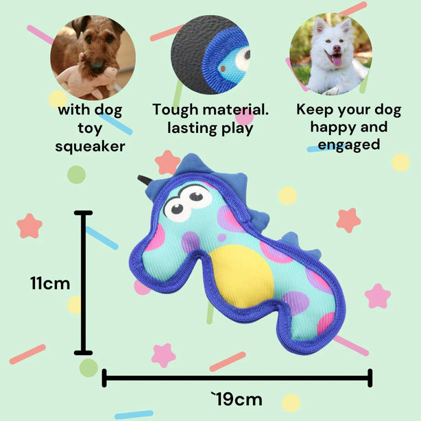 Colourful design Dog Squeaker Toy. Durable Oxford Material. Tough. Dog Toy, Chewing Toy