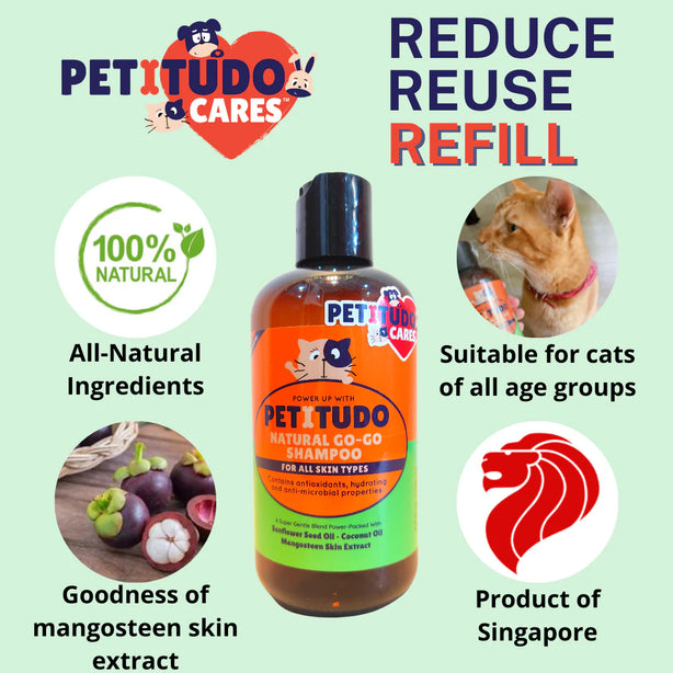REFILL - PETITUDO NATURAL GO-GO Cat Shampoo 250ml