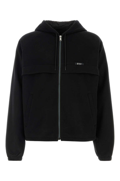Hooded Technical Fabric Blouson Jacket