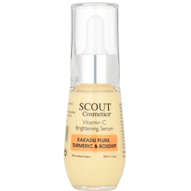 SCOUT Organic Active Beauty Vitamin C Brightening & Lightening Face Serum With Kakadu Plum, Turmeric & Rosehip