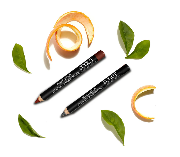 SCOUT Organic Active Beauty Dual Eye Liner + Shadow Pencil - A Clever 2 in 1 - Brown