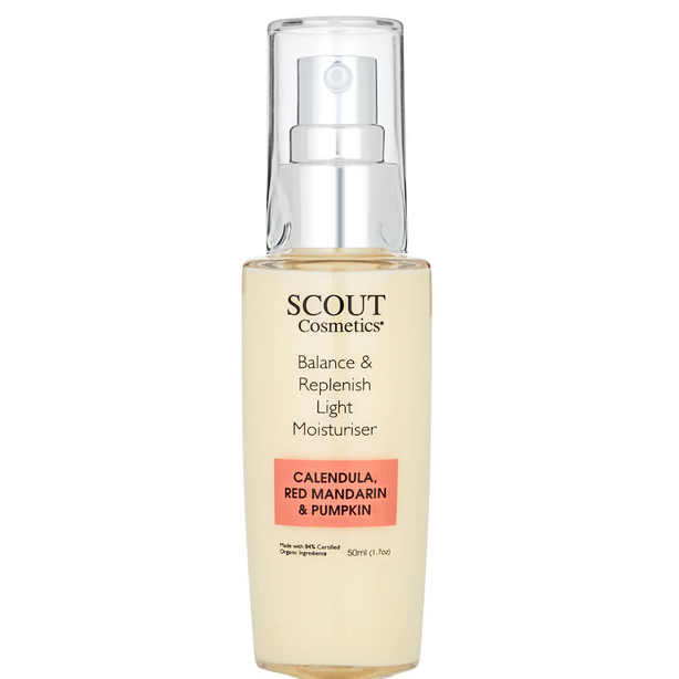 SCOUT Organic Active Beauty Balance & Replenish Light Moisturiser With Calendula, Red Mandarin & Pumpkin