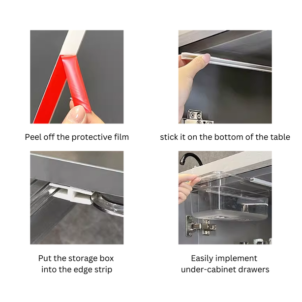 Under cabinet hanging storage containers