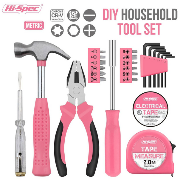 Pink Mini compact tool box set