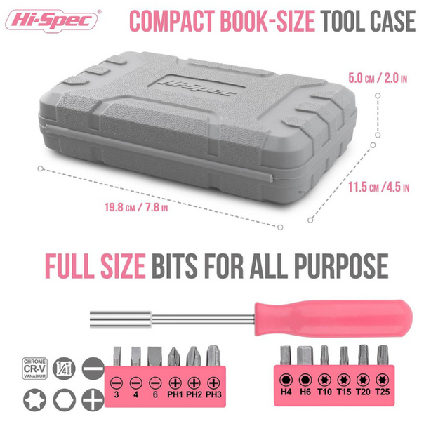 Pink Mini compact tool box set