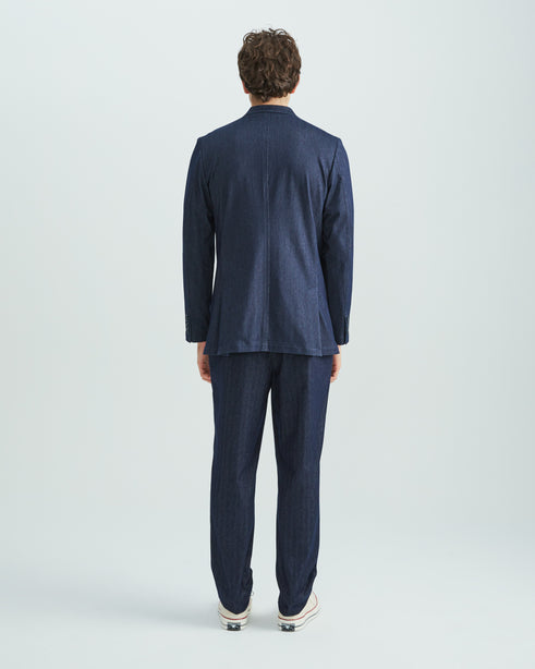 Highr, Indigo Blue Herringbone, Lightweight Jacket