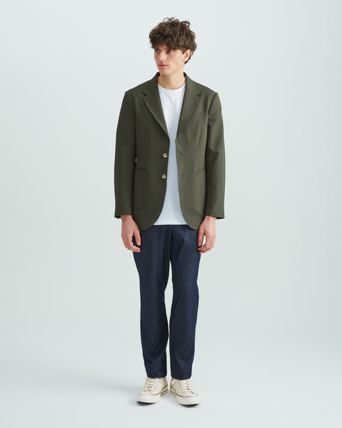 Highr, Olive Seersucker, Lightweight Jacket