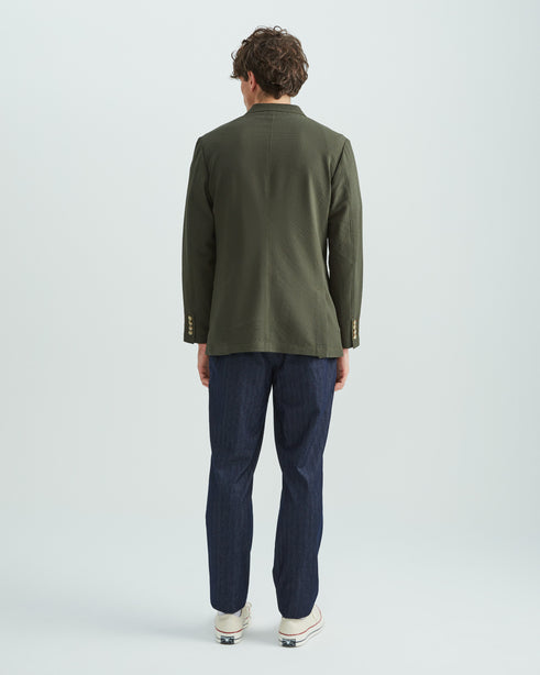 Highr, Olive Seersucker, Lightweight Jacket
