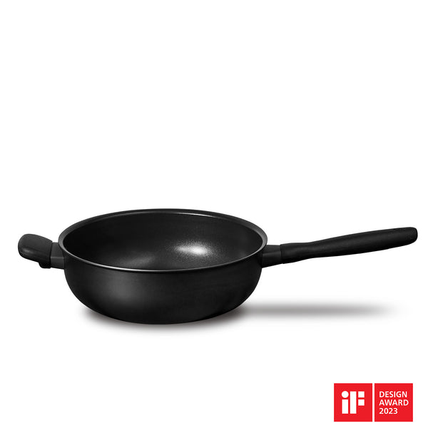 Meyer Midnight Series Nonstick Induction 26cm/3.8L Chef's Pan with Helper Handle