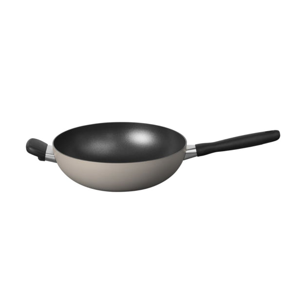 Meyer Bauhaus Series Nonstick 28cm Stirfry with Helper Handle (Warm Grey)