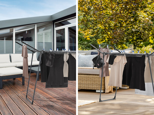 L81690 Leifheit Laundry Dryer Pegasus 150 Solid Slim Black