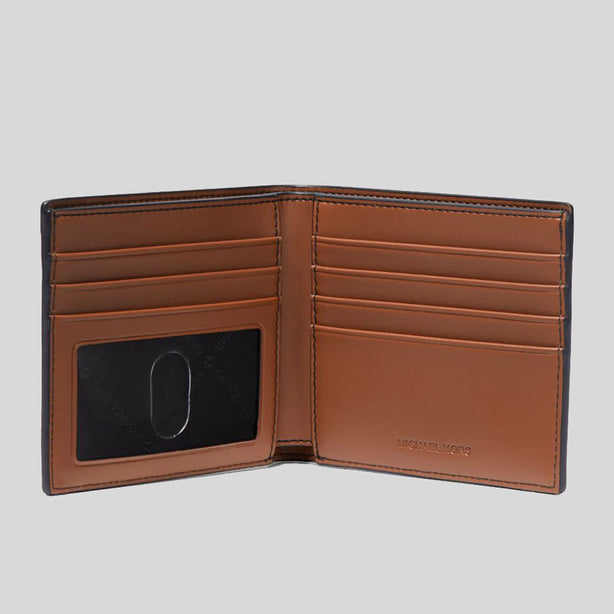 MICHAEL KORS Cooper Pebbled Leather Billfold Wallet Luggage RB-36S4LCOF2L