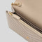 SAINT LAURENT YSL Matelasse Envelope Chain Wallet In Grain De Poudre Embossed Leather Dark Beige/Gold RB-742920BOW01